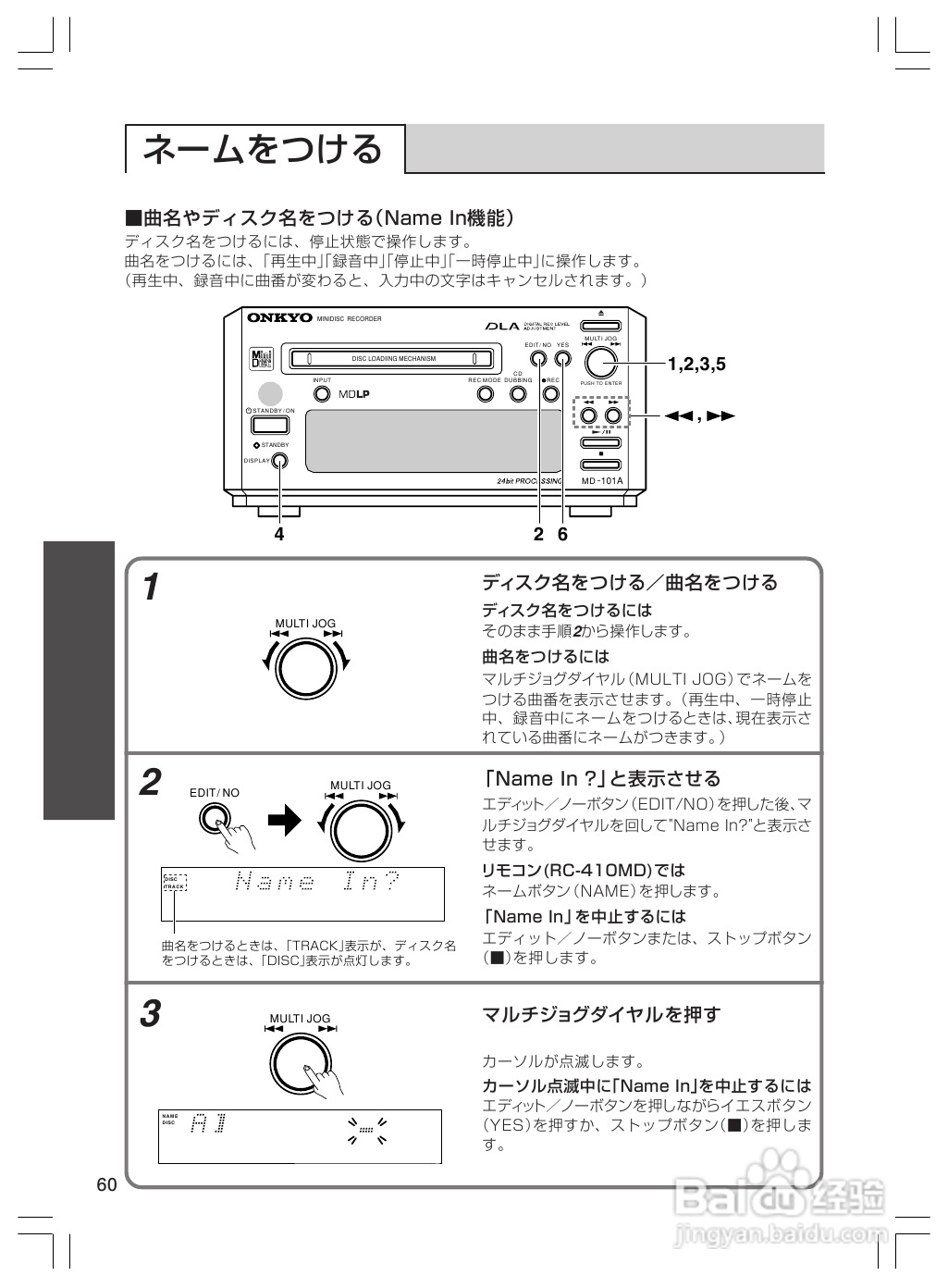 ONKYO MD-101A音响使用说明书.:[3]