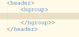HTML的hgroup元素