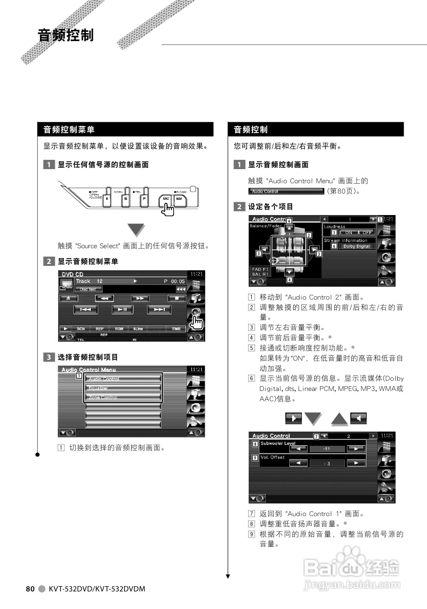 kenwood kvt-532dvd kvt-532dvdm车载dvd机使用说明书:[4]