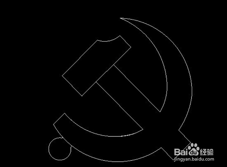 党徽标准尺寸cad怎么画