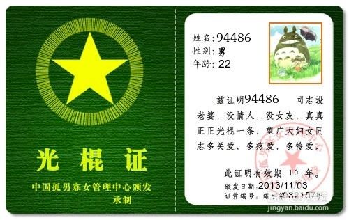 制作有意思的光棍证