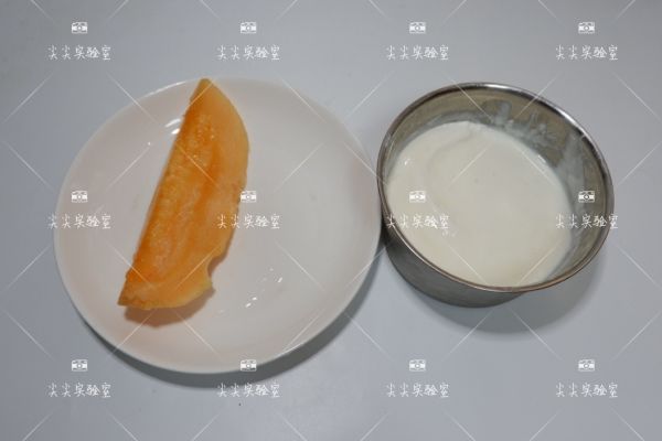 石纹哈密瓜酸奶