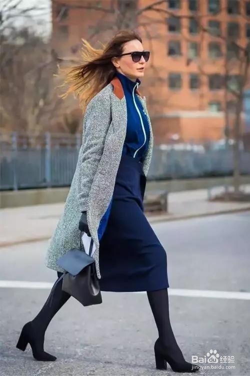 王凯丽长大衣里面套裙子,竟然这么好看!
