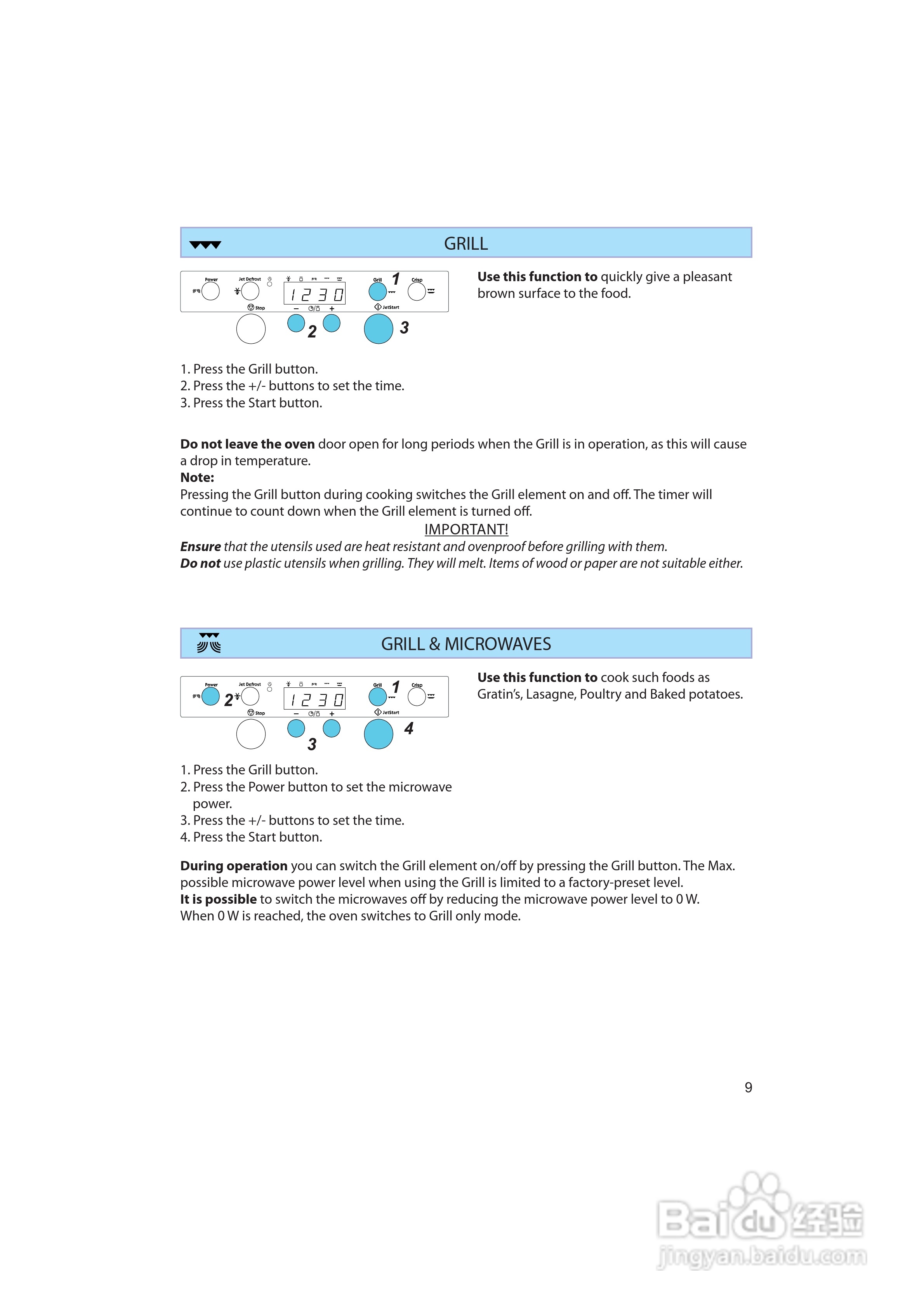 惠而浦AMW480/IX内置式微波炉用户手册