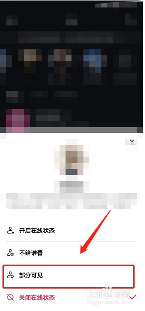 抖音在线状态部分可见怎么设置？