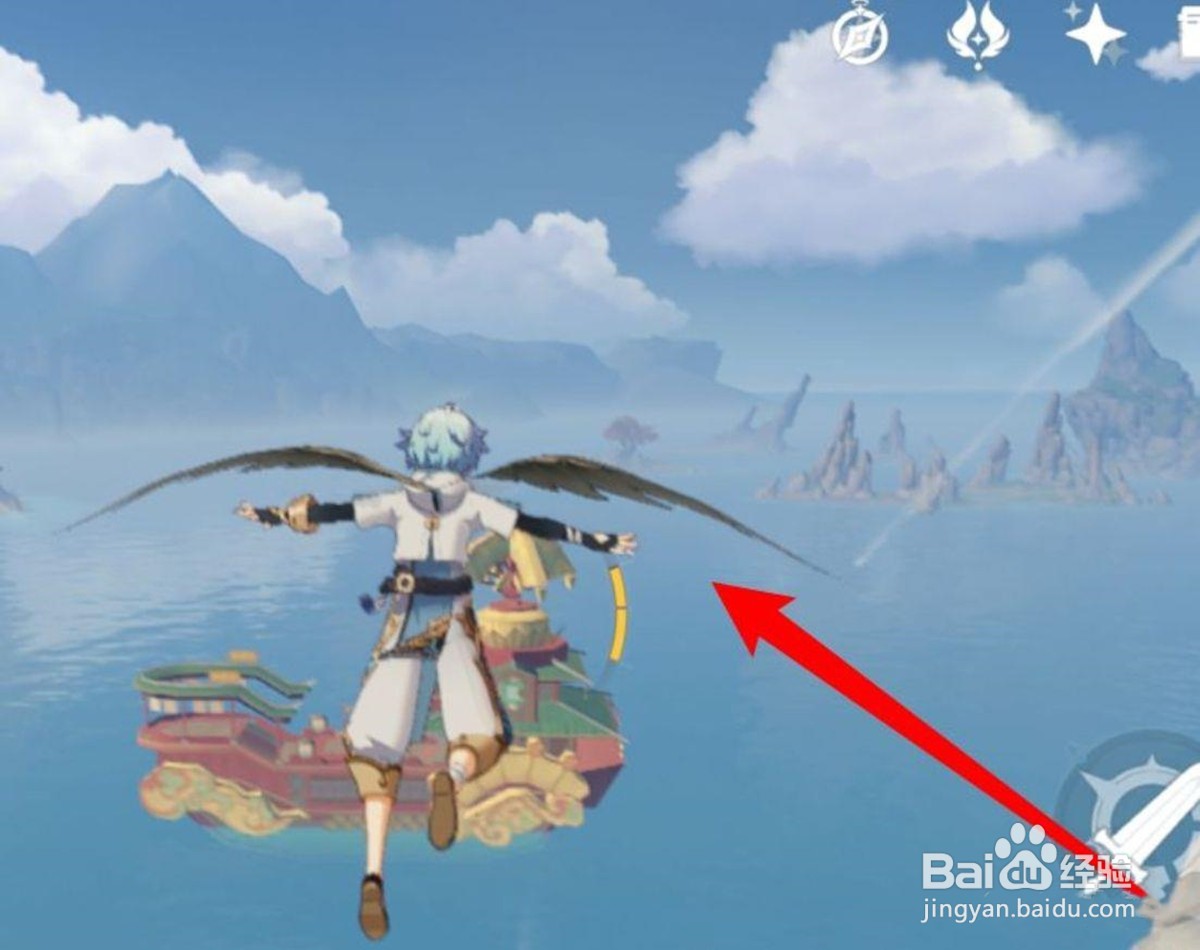 原神落霞的位置怎么上去