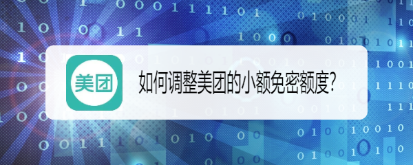 如何调整美团的小额免密额度