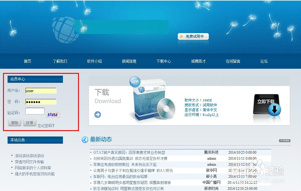 计算机专业毕业设计：[32]登录网站4
