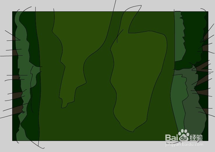 Flash绘制一个俯视的树林地面