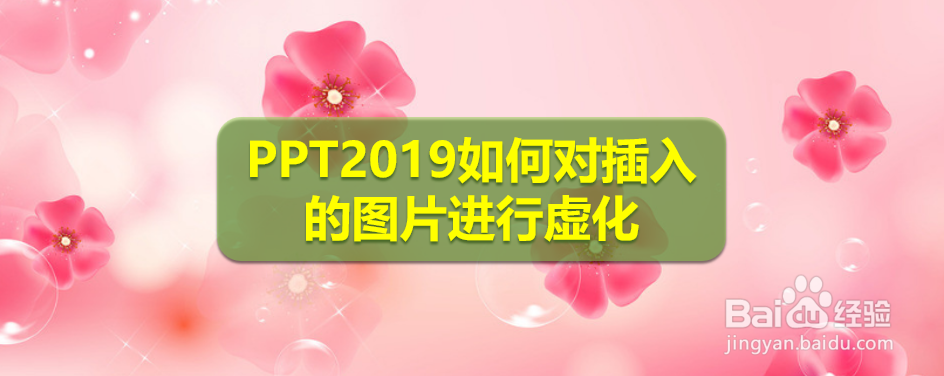 <b>PPT2019如何对插入的图片进行虚化</b>