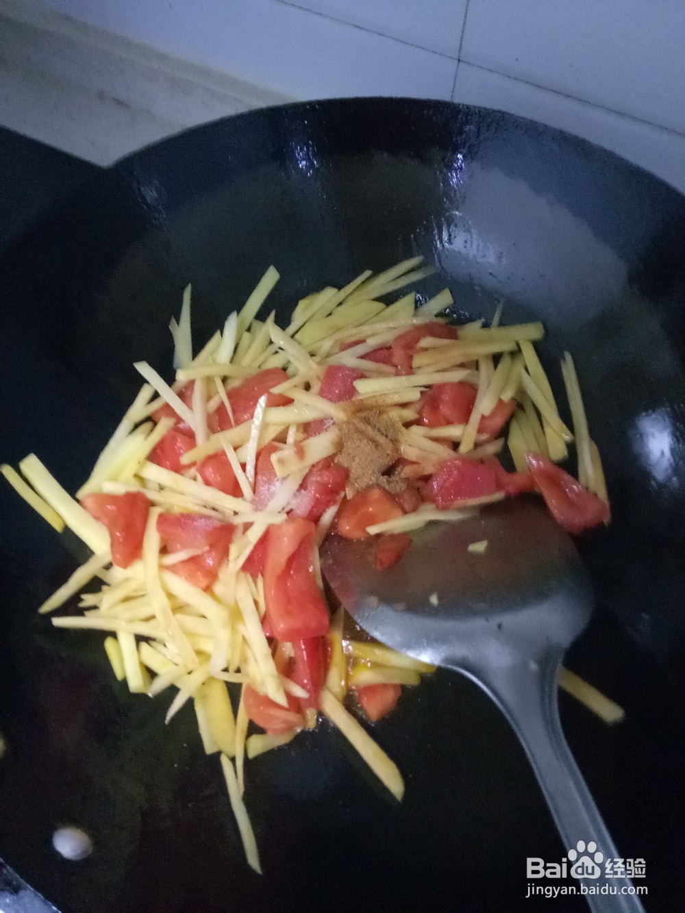 家常炒西红柿土豆