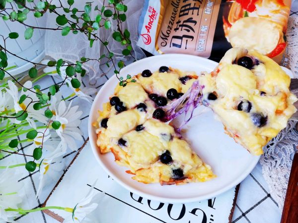 蓝莓香蕉吐司披萨