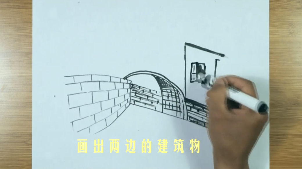 江南水乡简笔画怎么画