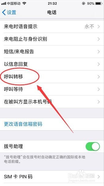 iPhone苹果手机在哪里设置呼叫转移