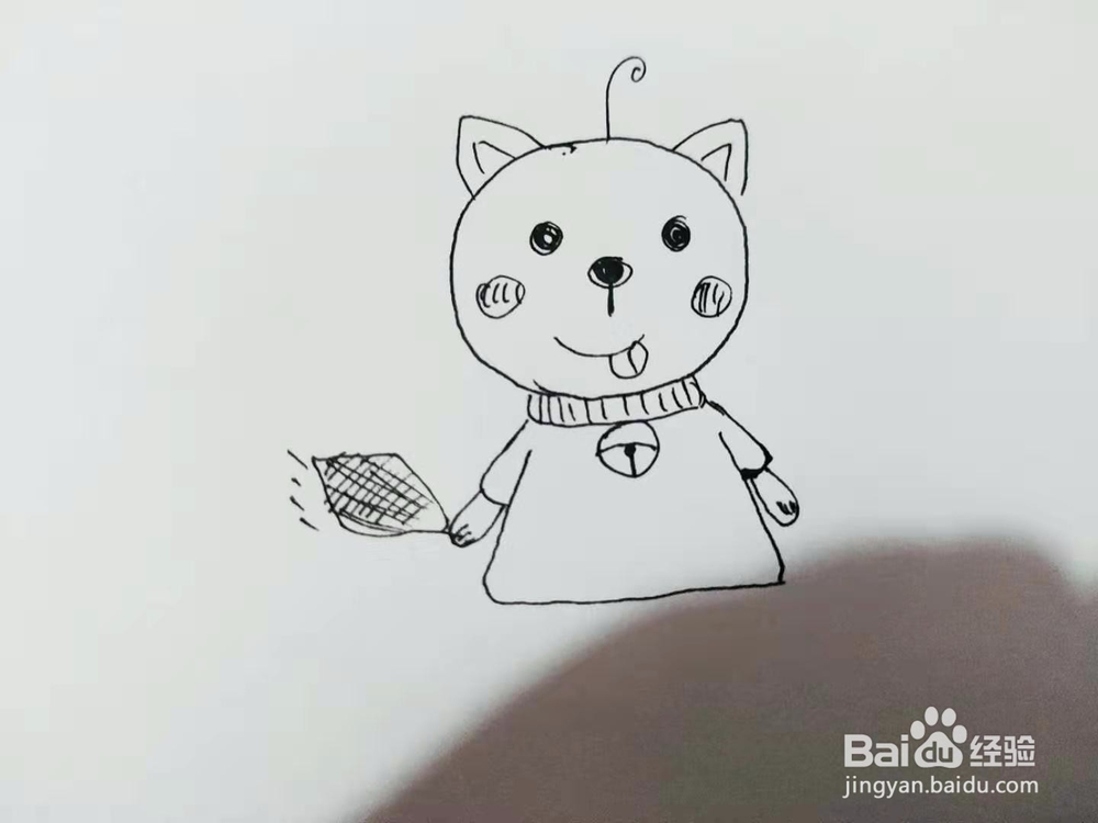 爱吃鱼的小猫咪简笔画怎么画呢？