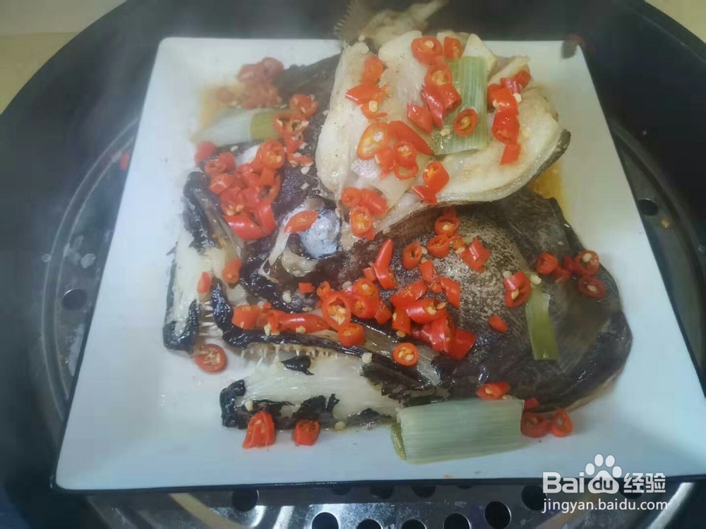 家常清蒸鲽鱼头