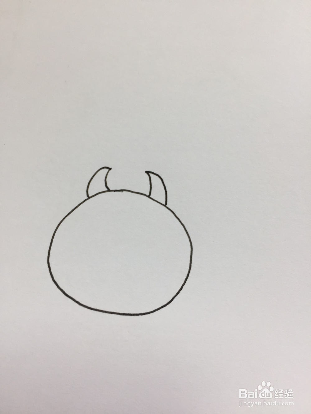 奶牛的简单画法