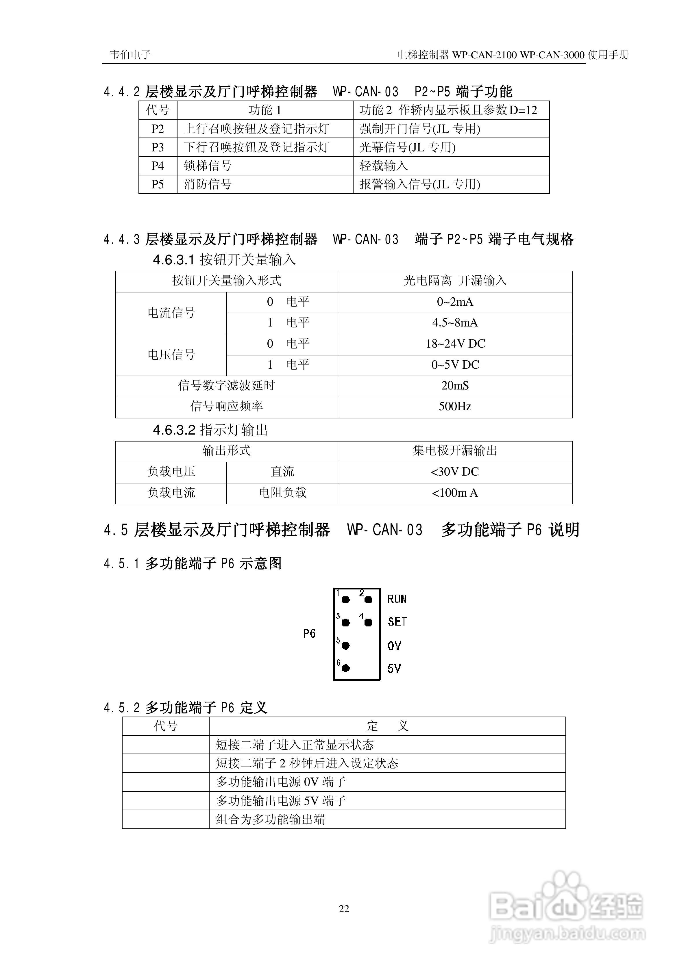 无锡中秀WP-CAN-2100/WP-CAN-3000电梯控制器205E用户:[4]
