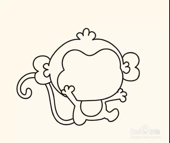 简笔画：萌猴子画法