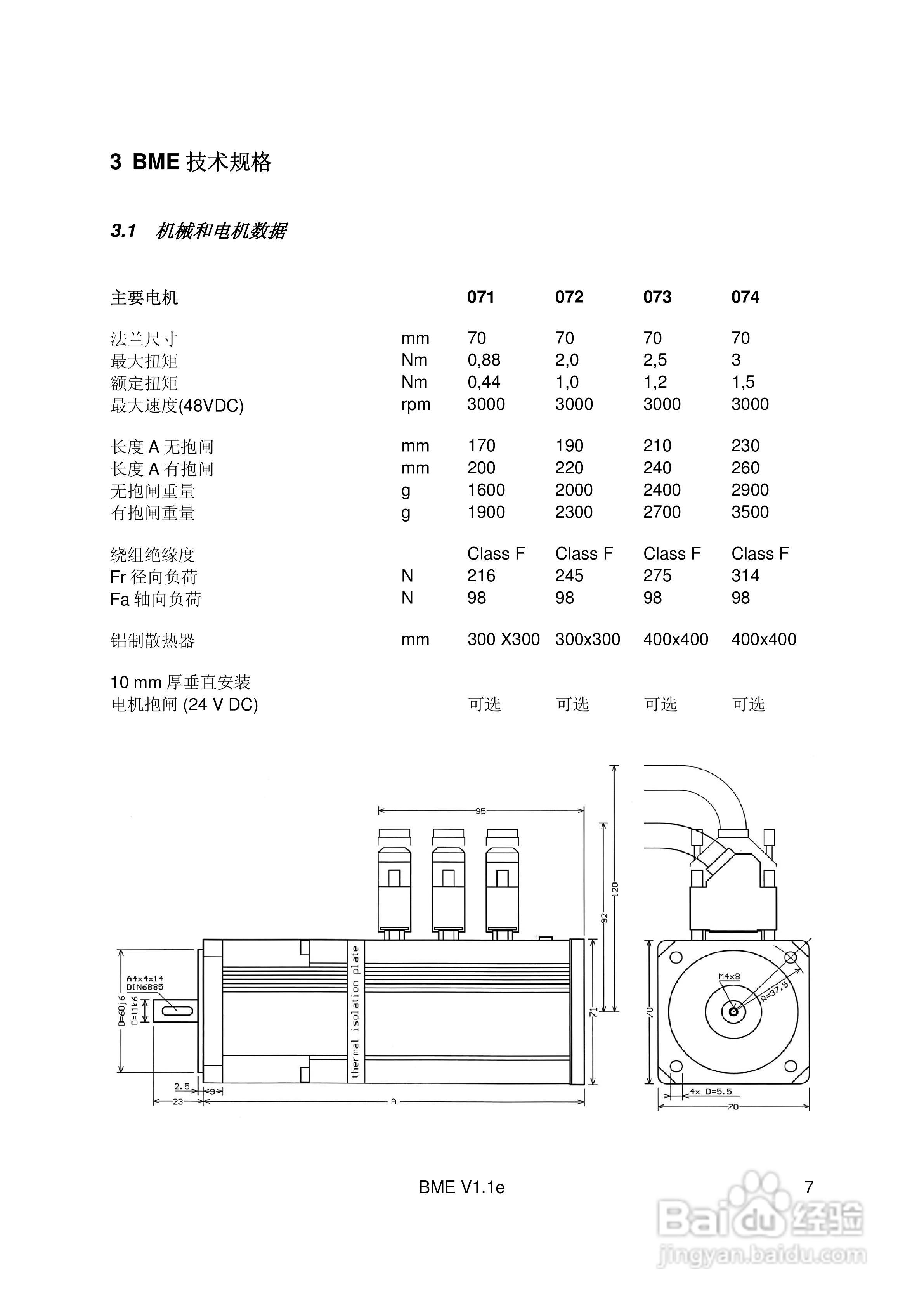 瑞诺低压一体化伺服电机BME系列操作手册:[1]