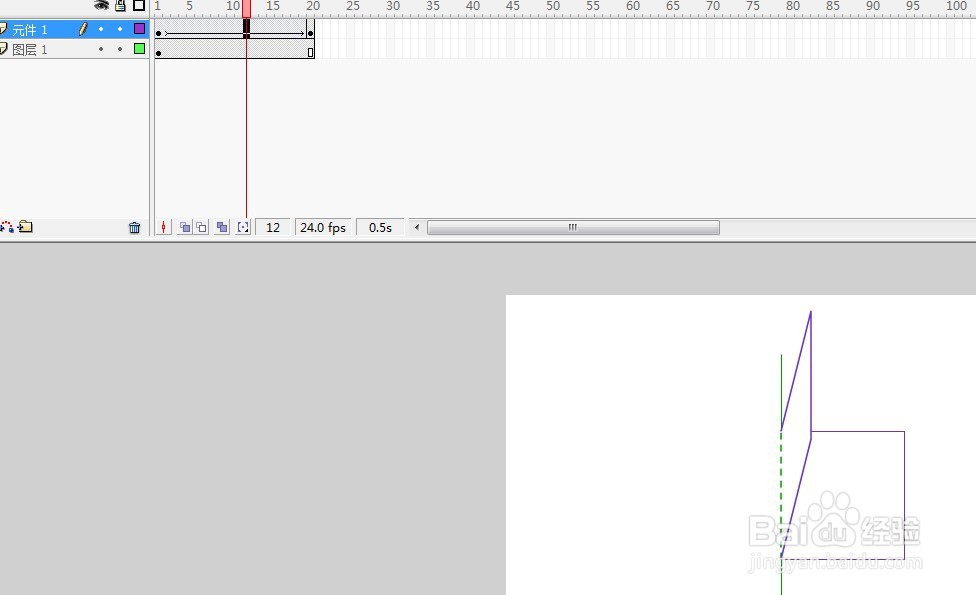 flash制作长方形对折的动画教程