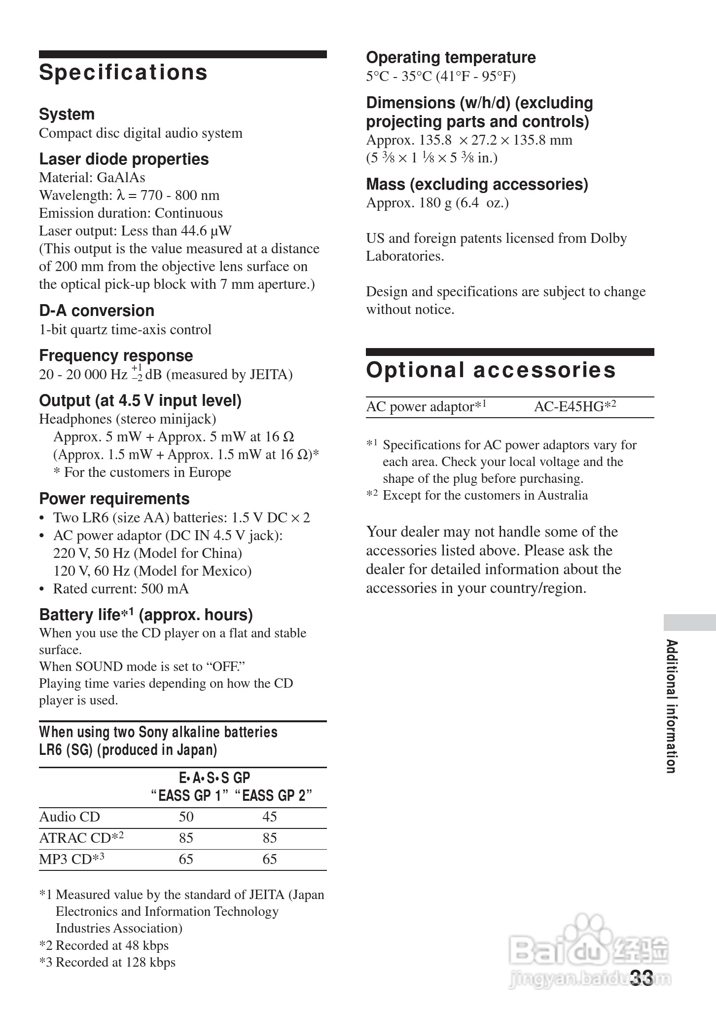 aiwa爱华 XP-ZV616 MD播放器说明书:[4]