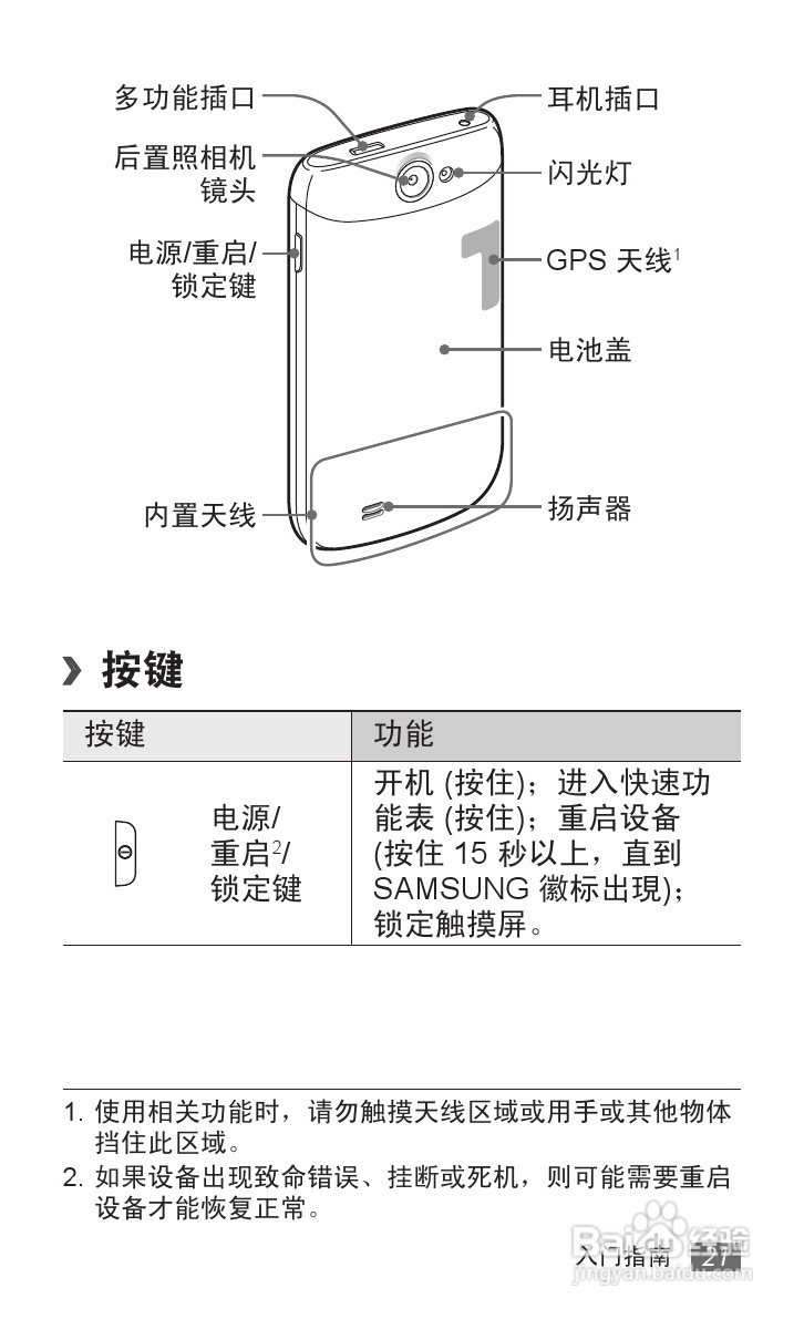 三星GT-I8150手机使用说明书:[3]
