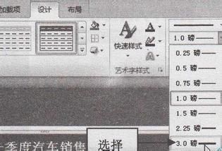 如何设置表格宽度和线型