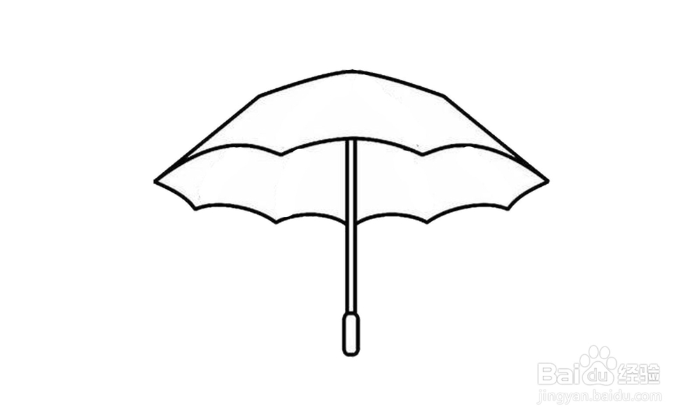 如何画出一个绿色雨伞？