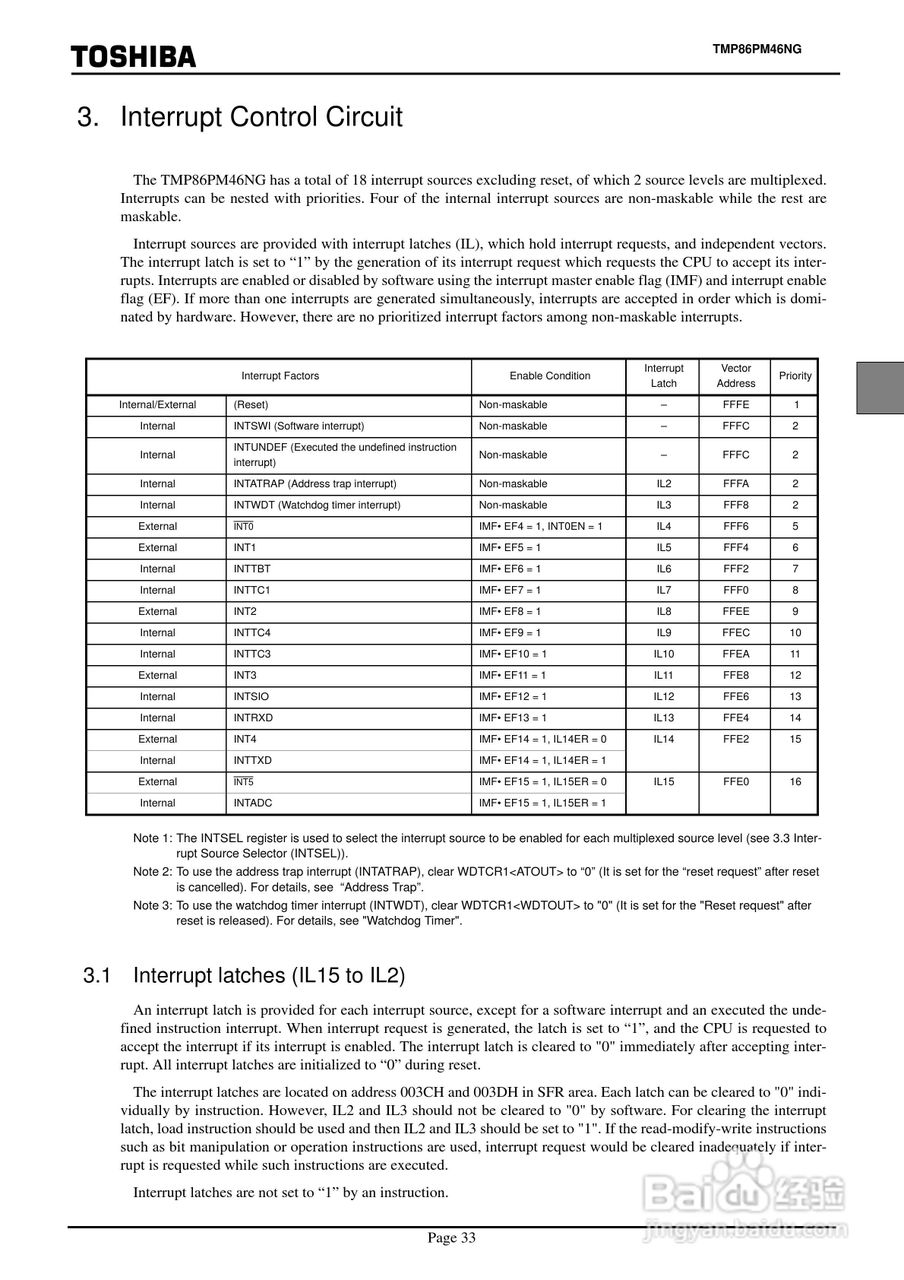 TOSHIBA TMP86PM46NG 8位微控制器说明书:[5]