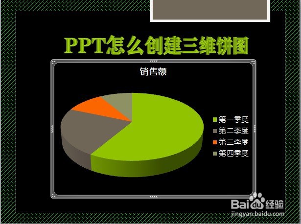 PPT怎么创建三维饼图