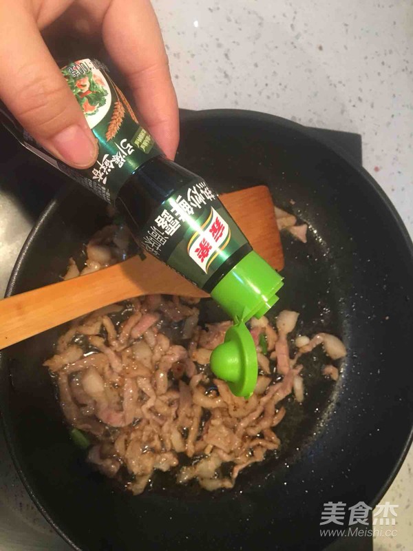 蒜苔肉丝的做法