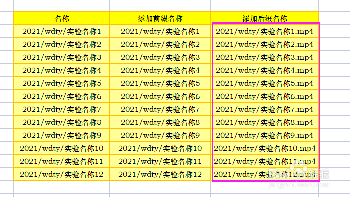 excel单元格统一添加单元格内容（前缀及后缀）
