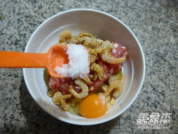 鸡蛋开洋蒸肉末