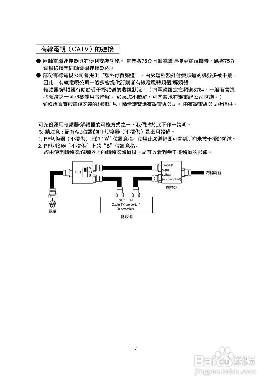 歌林CT-21K型电视机使用说明书:[1]