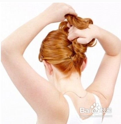 法国优雅的发髻盘发步骤