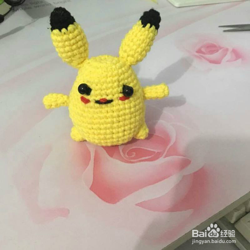 毛线玩偶皮卡丘的钩法教程