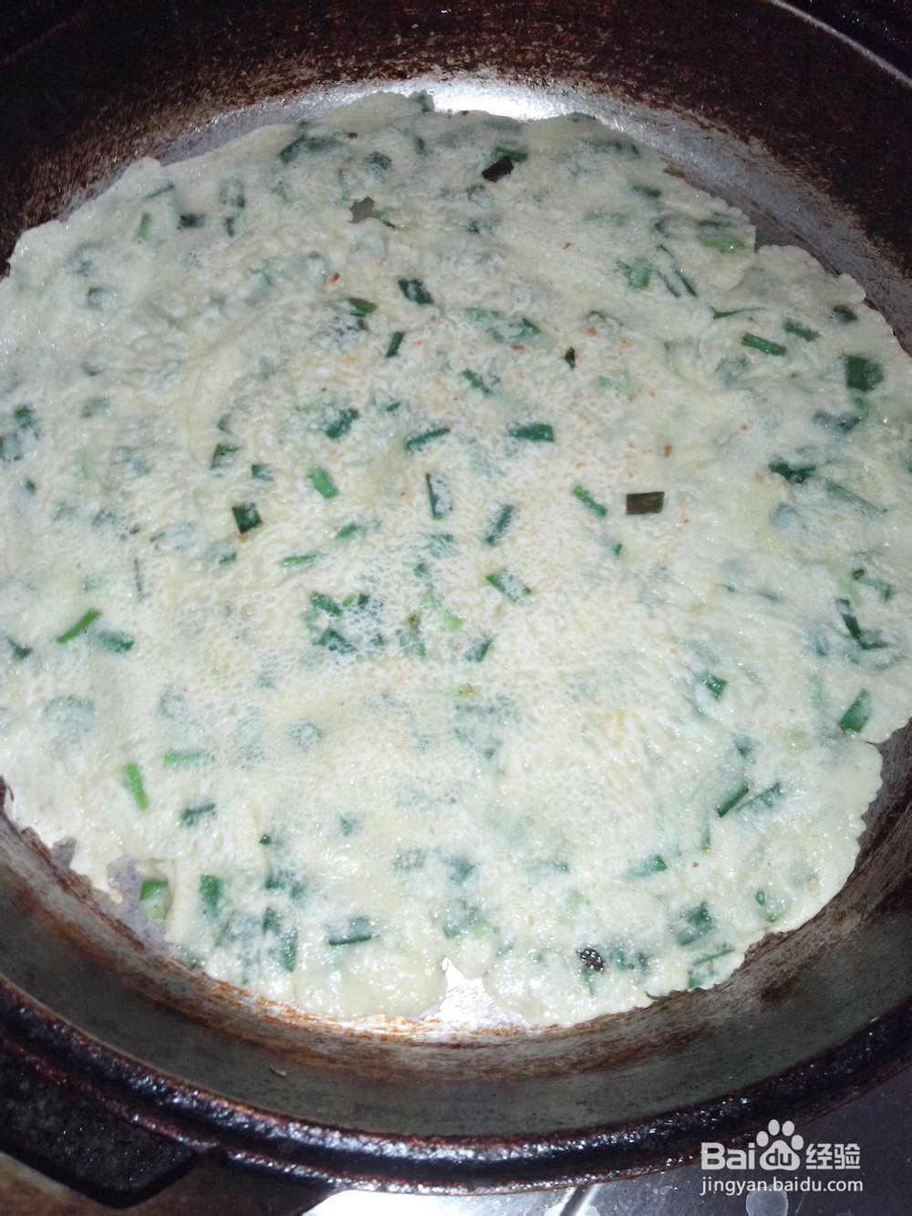 春天养肝韭菜鸡蛋煎饼的做法