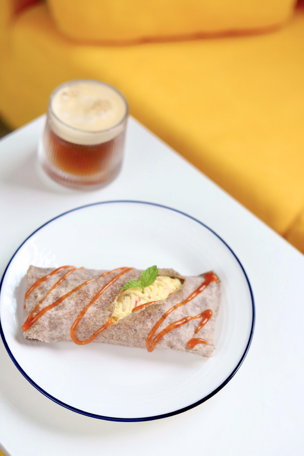 蟹棒芝士菌菇卷饼