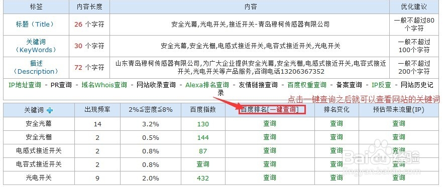 如何查看网站关键词及排名状况