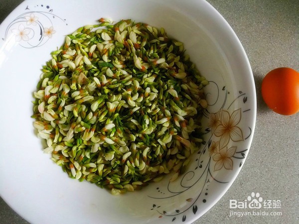 家常槐花炒鸡蛋