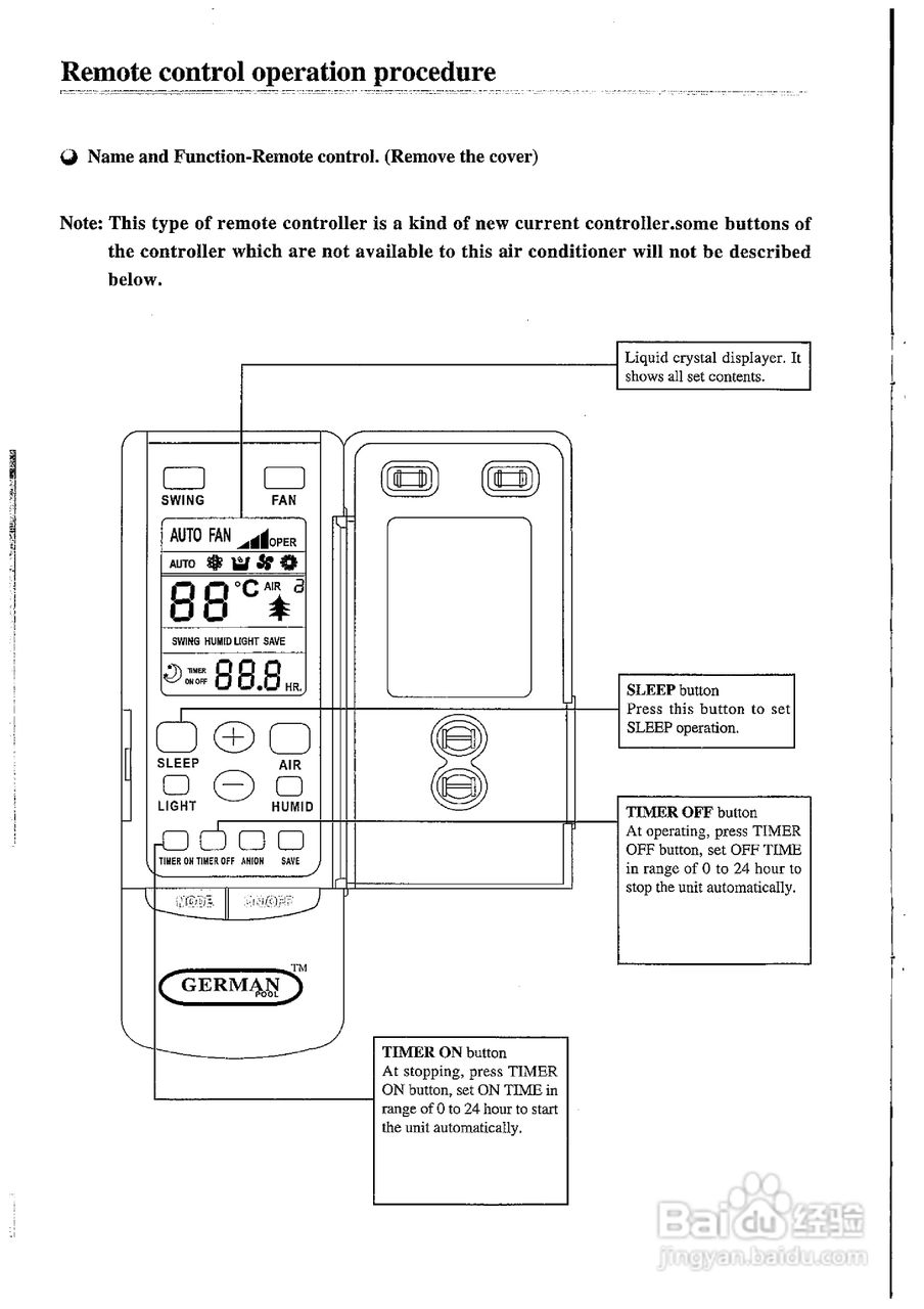 德国宝KF-120TW/B1分体式空调使用说明书:[1]