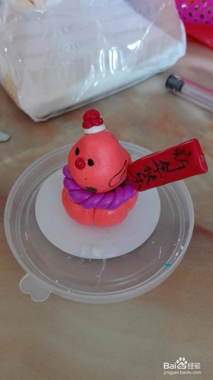 小鸡仔新年贺岁黏土做法