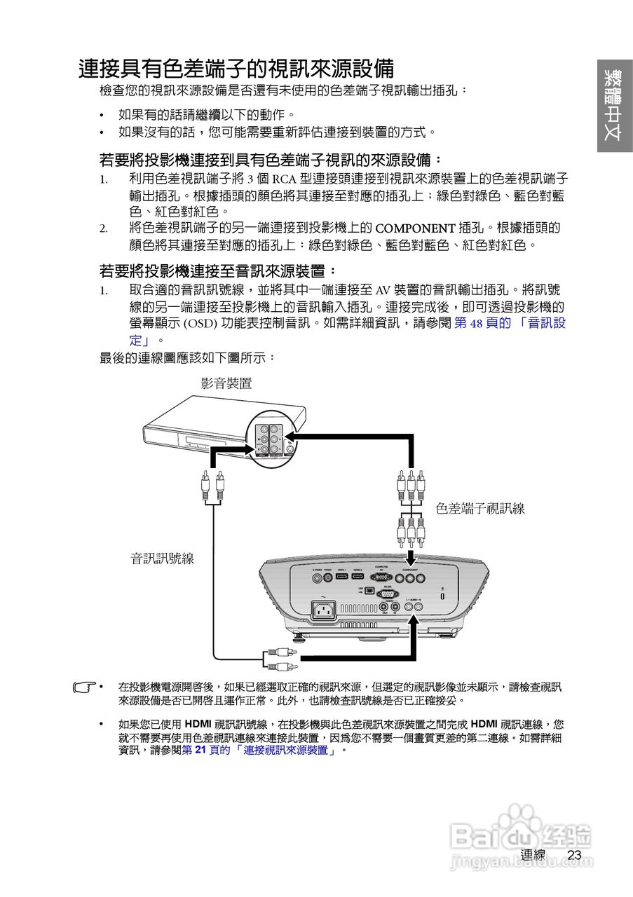 明基W700投影机使用说明书:[3]