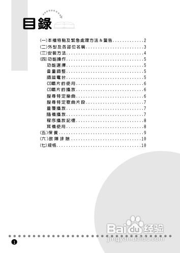 旺德电通LD-168 手提式CD音响说明书