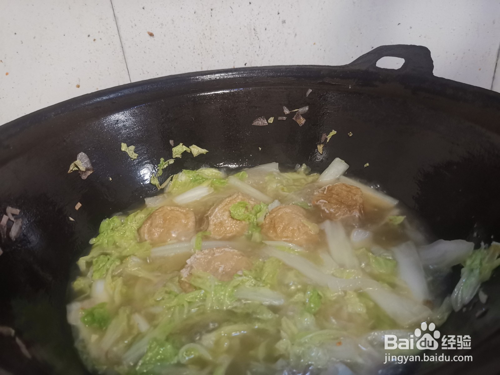 塞肉面筋炖白菜条的做法