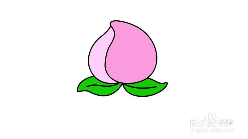 桃子熟了简笔画