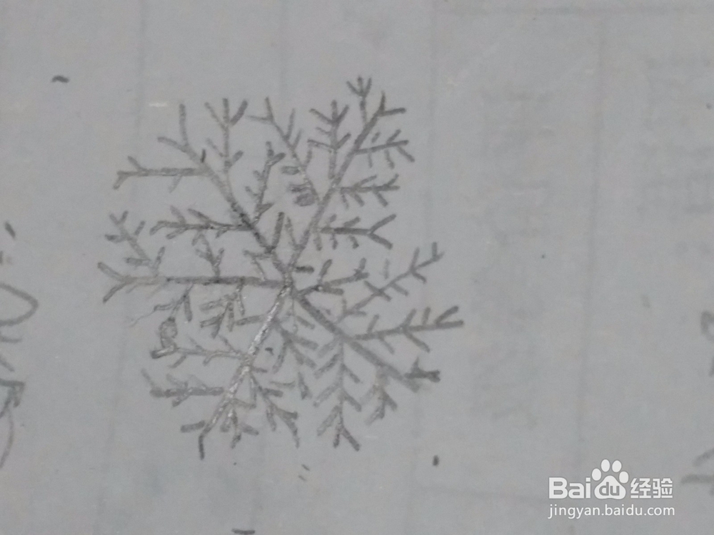 雪花 简笔画步骤教程