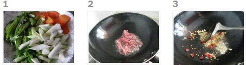 蒜白爆羊肉的做法