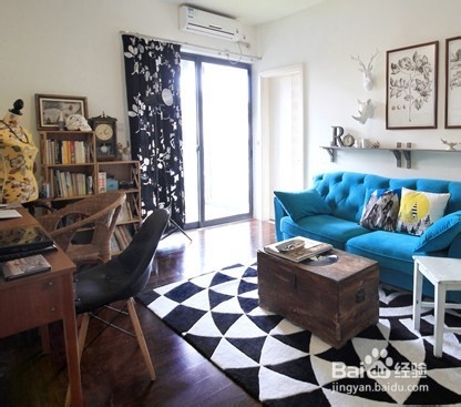 让你的客厅增加点俏皮色